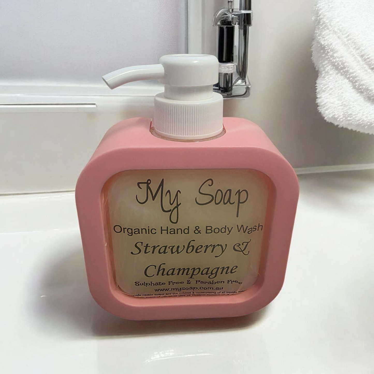 Strawberry and champagne Organic Hand & Body Wash 300ml