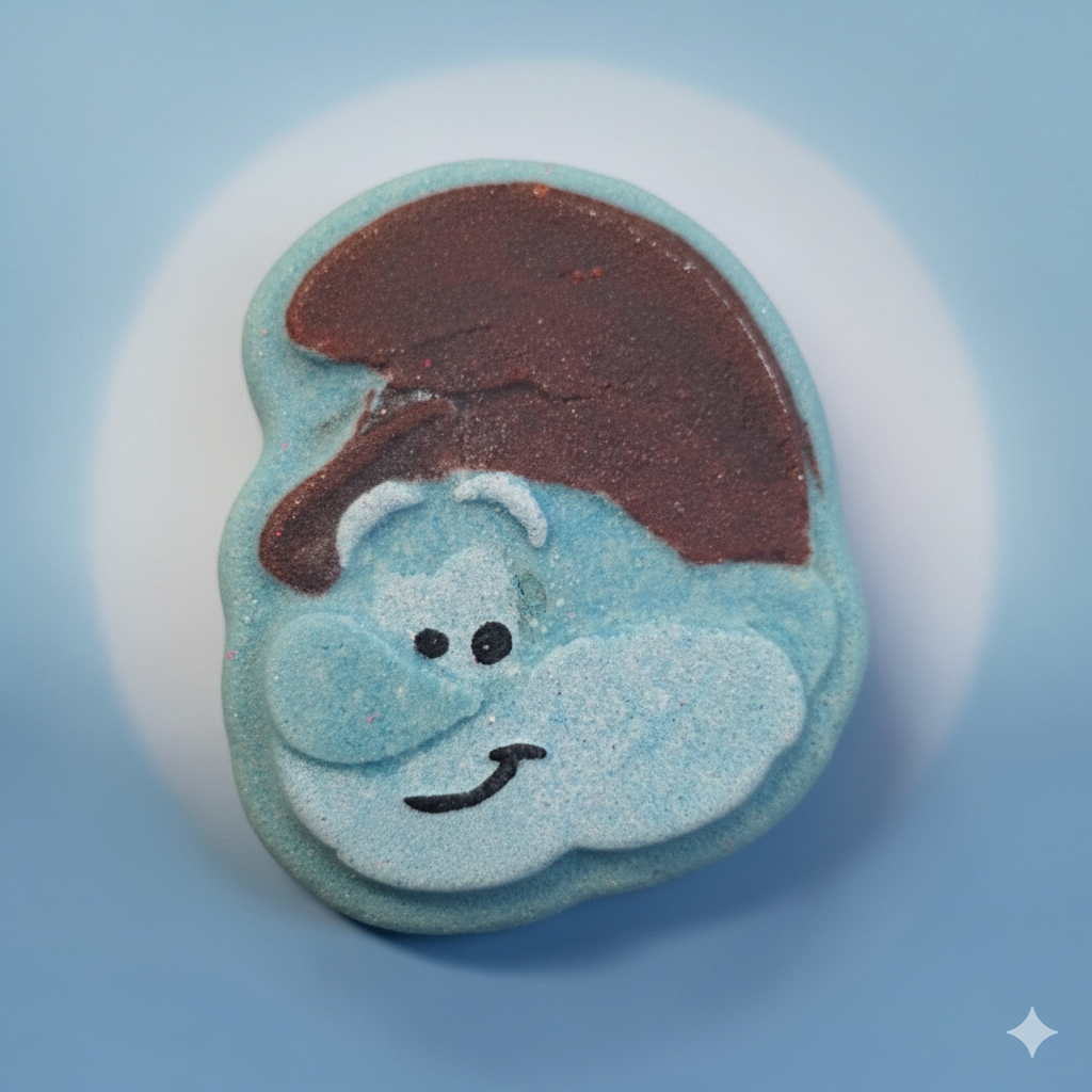 Papa smurf milk foaming bath bomb