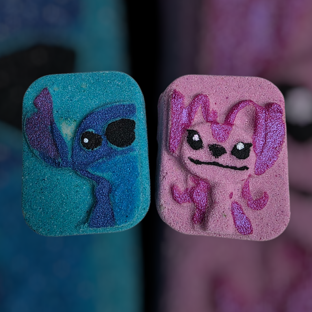 Stitch & Angel 2 pack milk foaming bath bomb