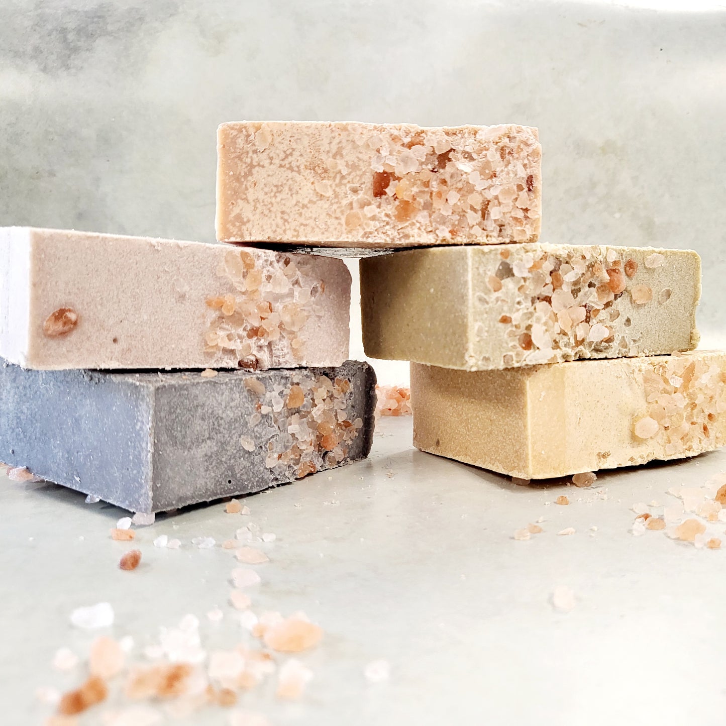 Pink Himalayan Salt Soap - Ylang Ylang, Clary Sage, Patchouli & Lime with Brazilian Purple Clay