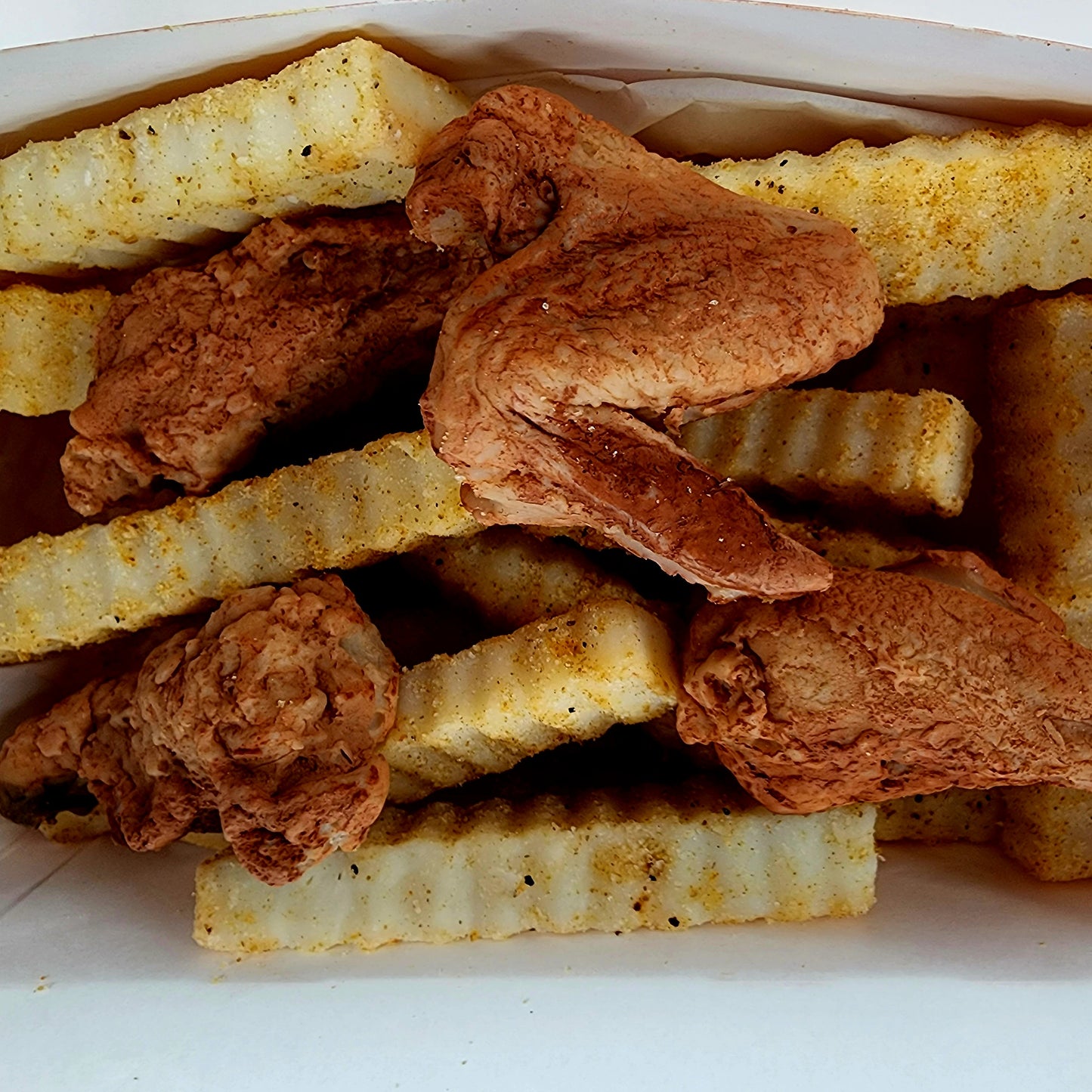 Chicken Wings, Drumsticks & Chips
