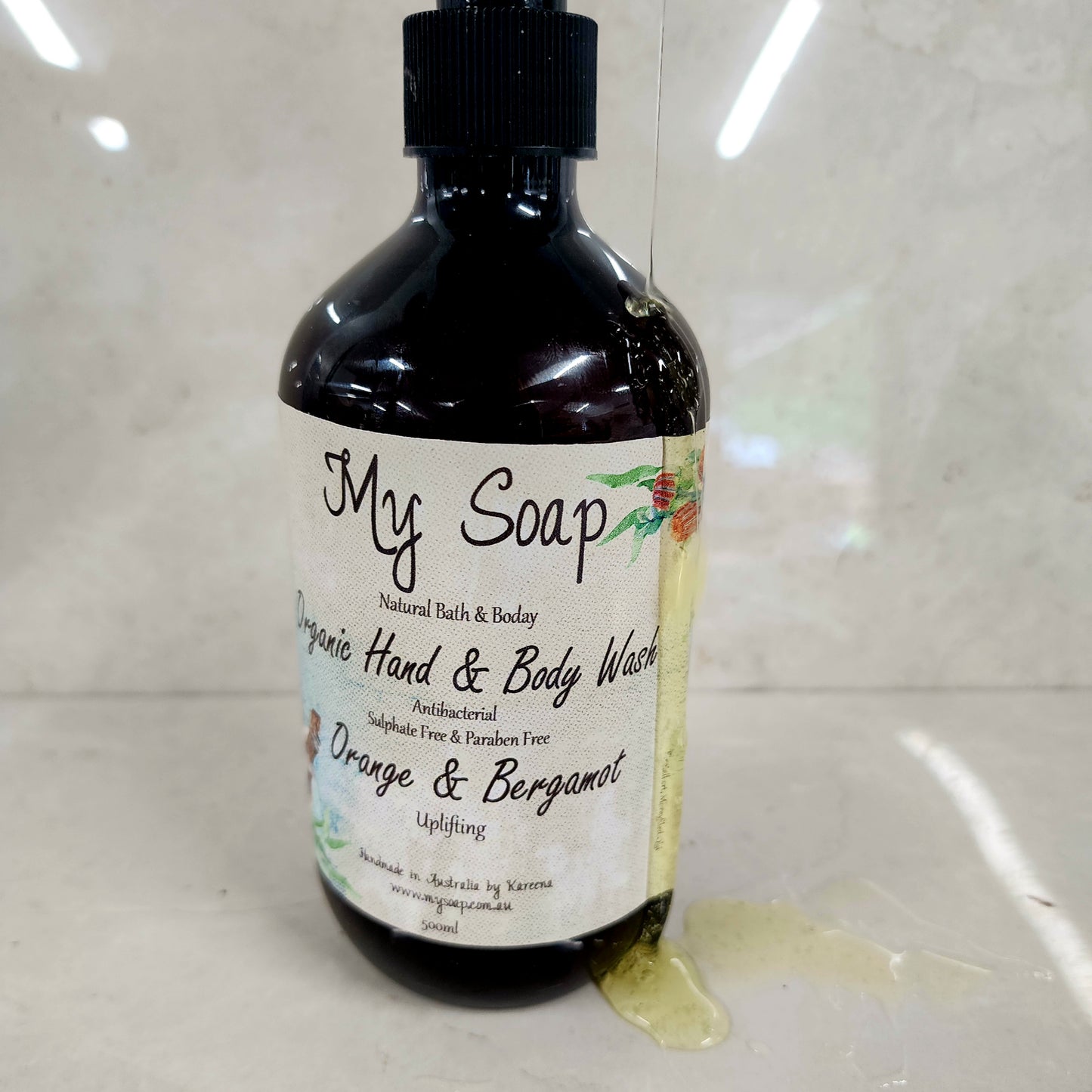 Orange & Bergamot Organic Hand & Body Wash 500ml