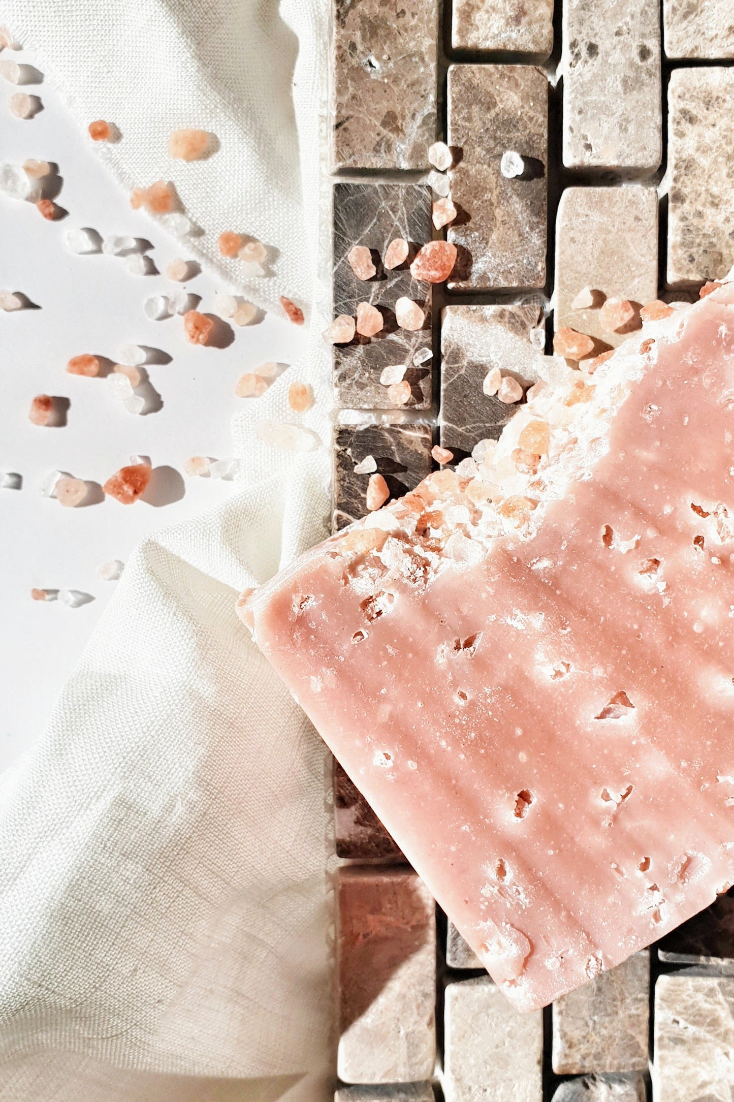 Pink Himalayan Salt Soap - Grapefruit, Rosemary & Bergamot with Pink Clay
