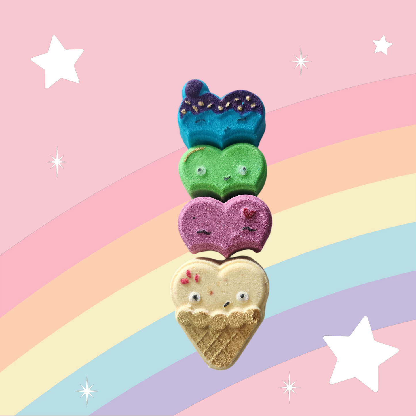 Kids Ice Cream Butter Milk Bath Bomb 4 piece