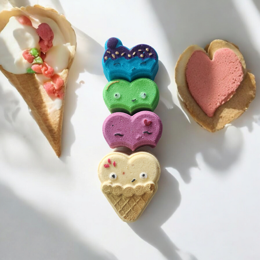 Kids Ice Cream Butter Milk Bath Bomb 4 piece