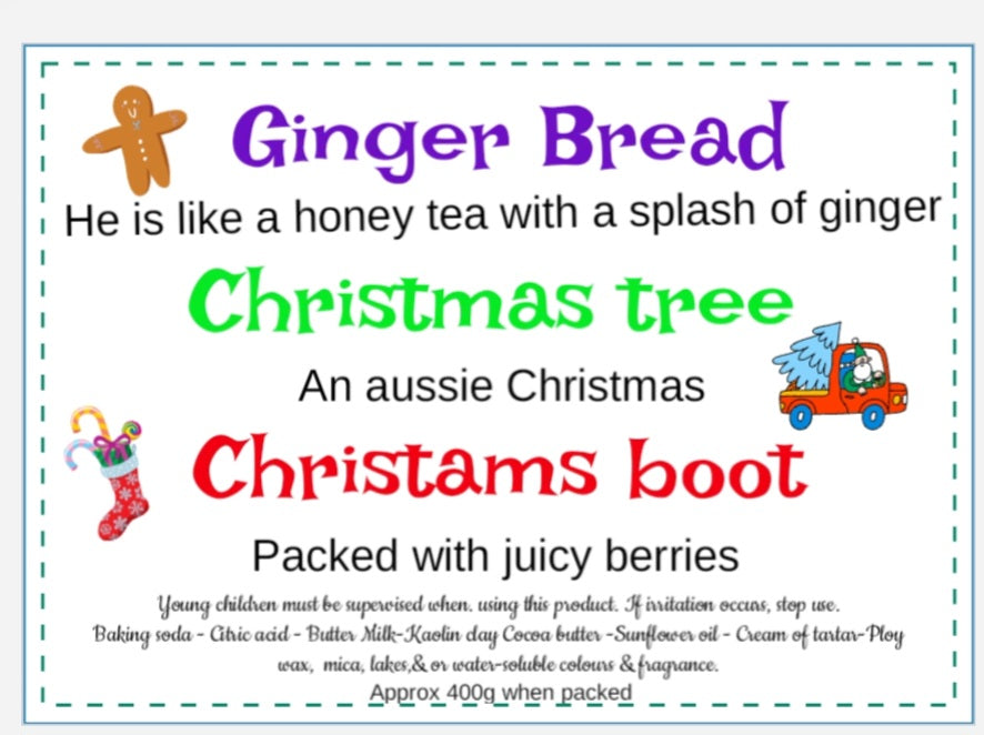 Santa sack  butter milk Bath Bomb