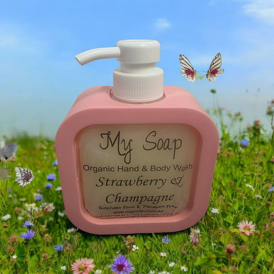 Strawberry and champagne Organic Hand & Body Wash 300ml