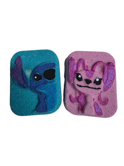 Stitch & Angel 2 pack milk foaming bath bomb