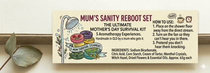 Mum's sanity reboot set shower steamers