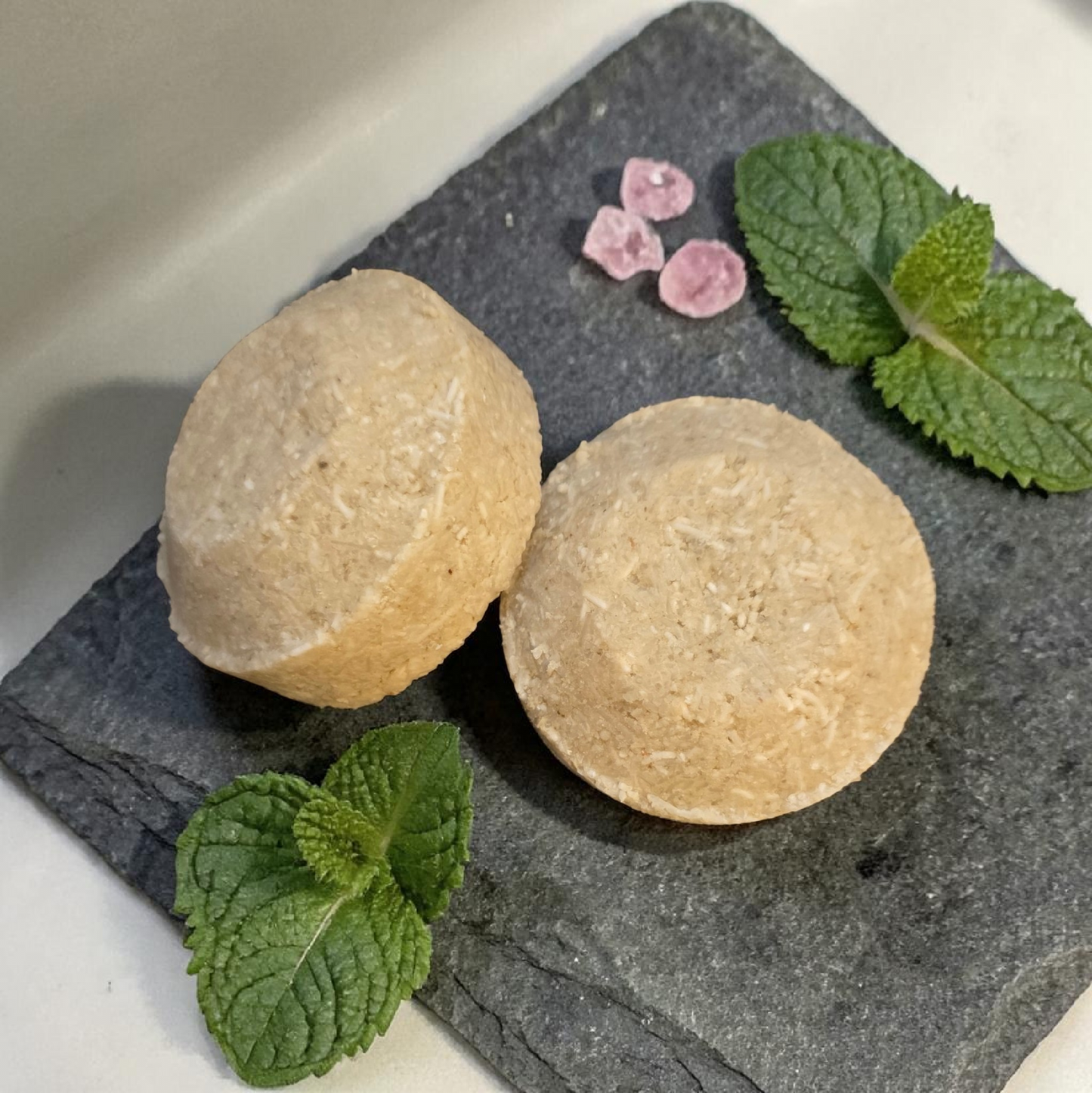 Peppermint & pink Himalayan salt Shampoo Bar for a deep clean Oily to Normal Hair