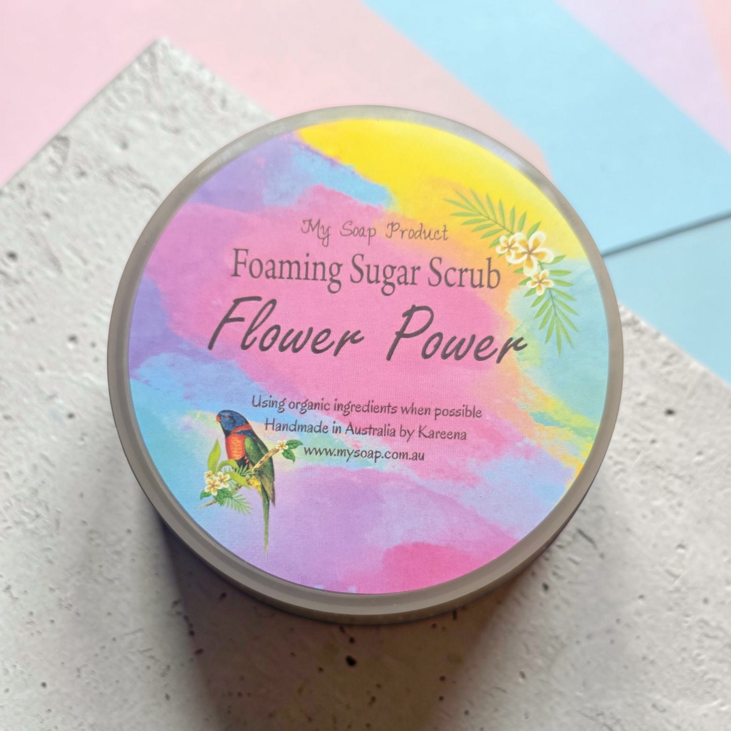 Flower Power Foaming Sugar Scrub