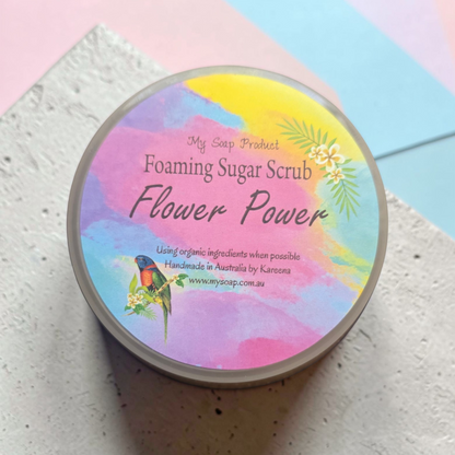 Flower Power Foaming Sugar Scrub