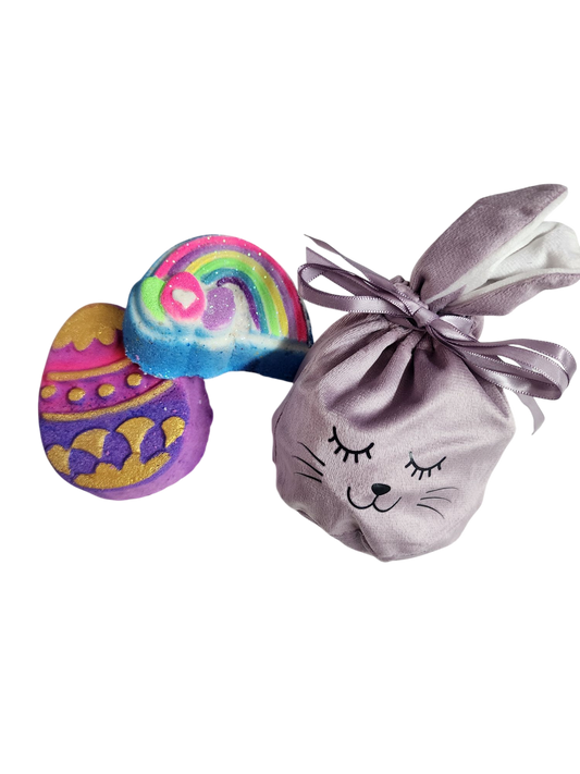 Easter Milk Bath Bomb pack Rainbow & Egg