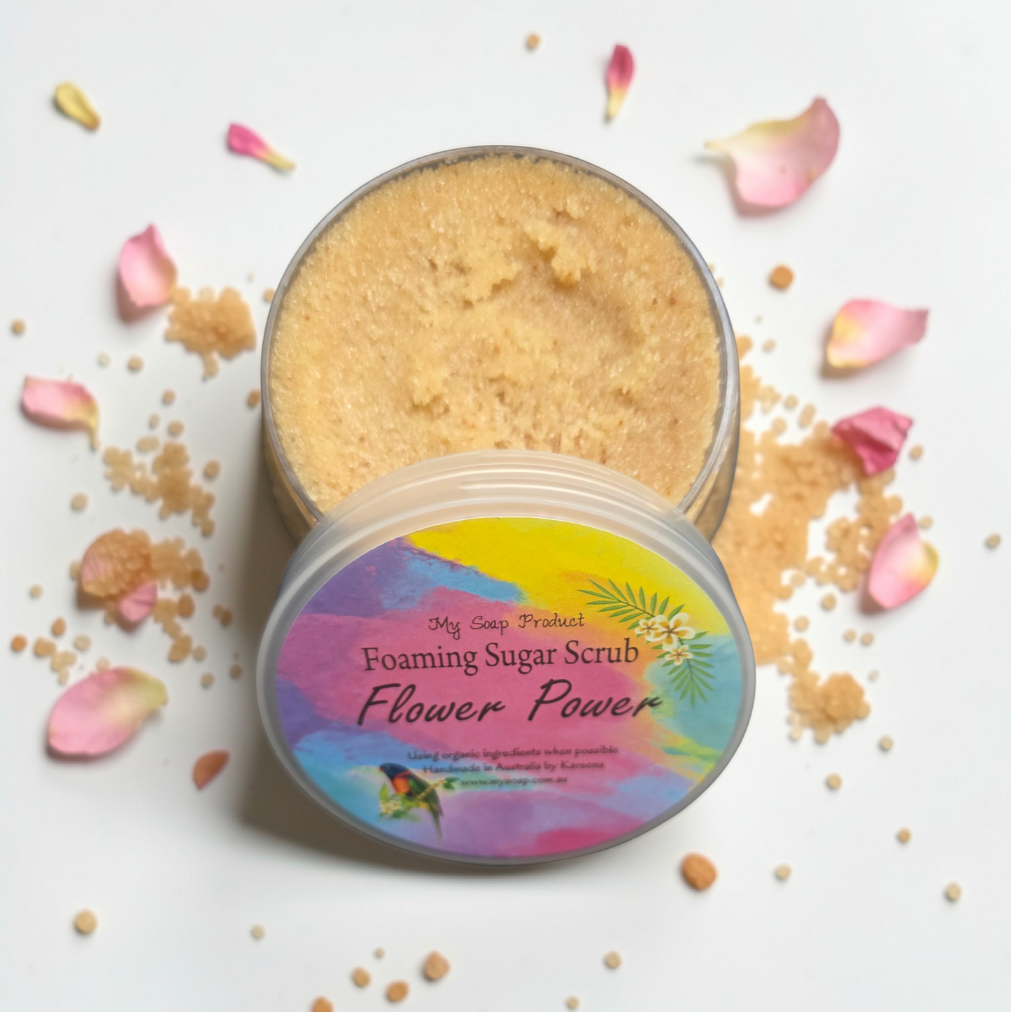 Flower Power Foaming Sugar Scrub