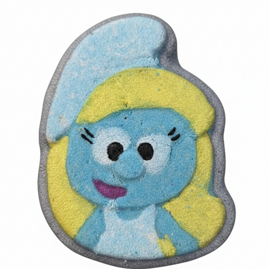 Smurfette smurf milk foaming bath bomb