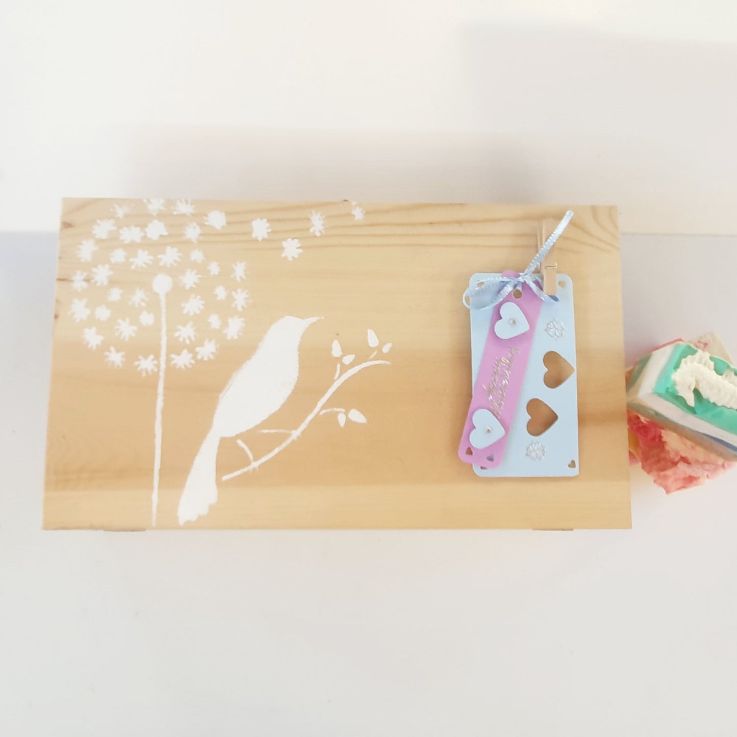 Timber Gift Box with Four Handmade Soaps & Four Bath Bombs