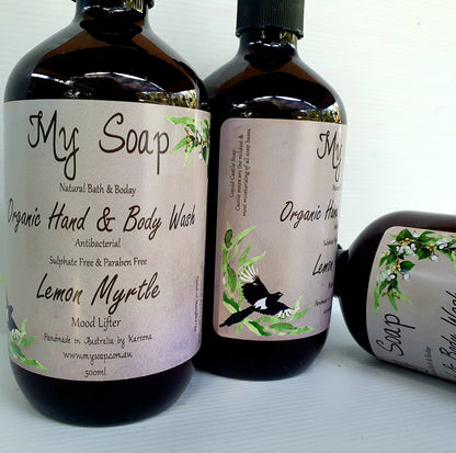Lemon Myrtle 500ml Organic Hand & Body Wash