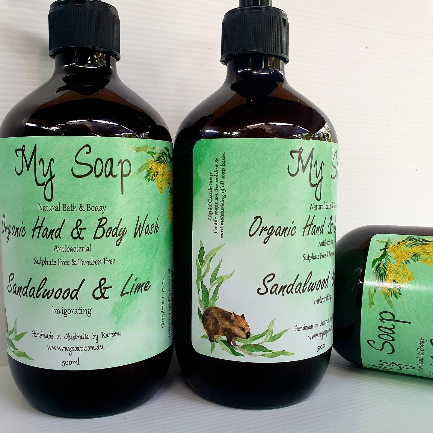 Sandalwood & Lime Organic Hand & Body Wash 500ml