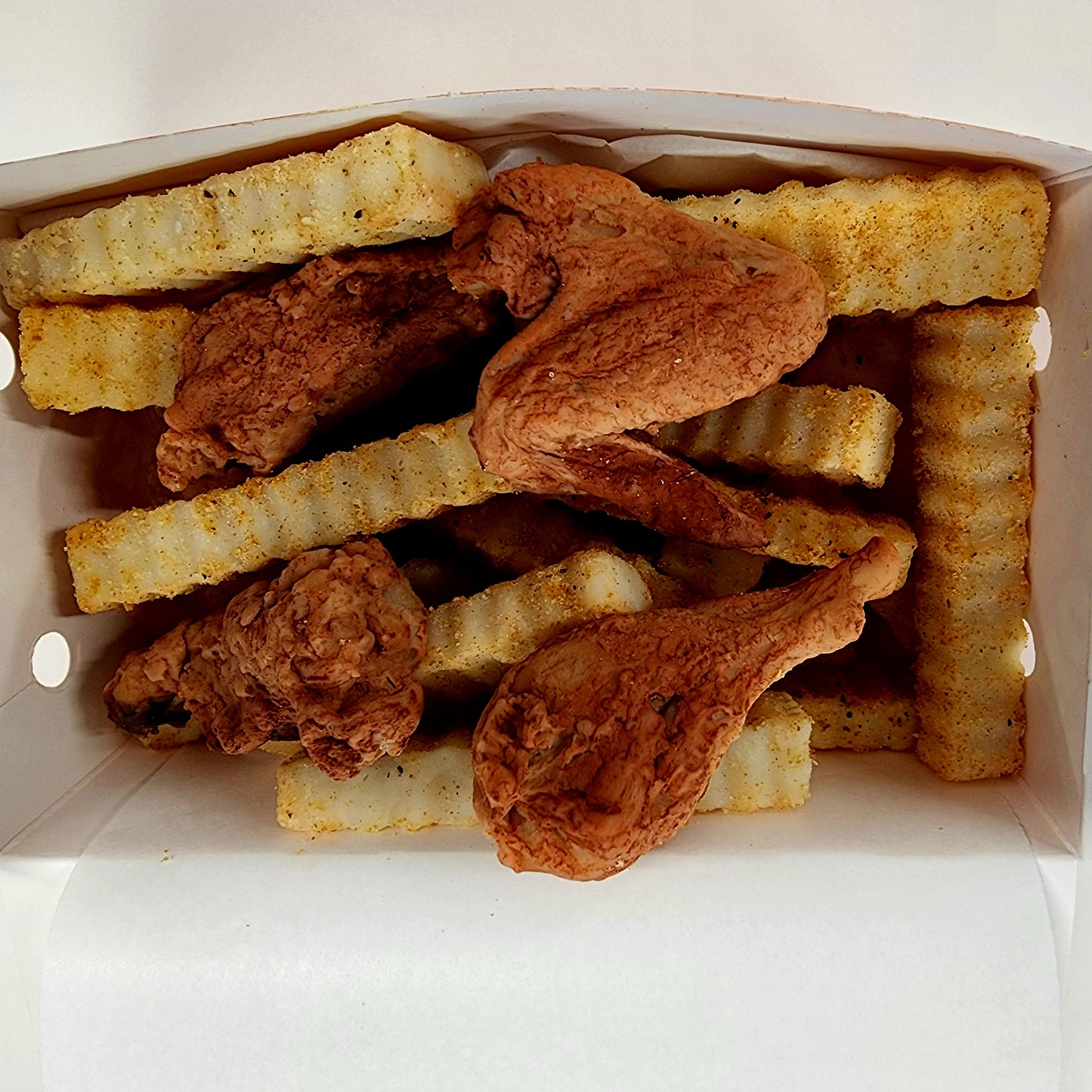 Chicken Wings, Drumsticks & Chips
