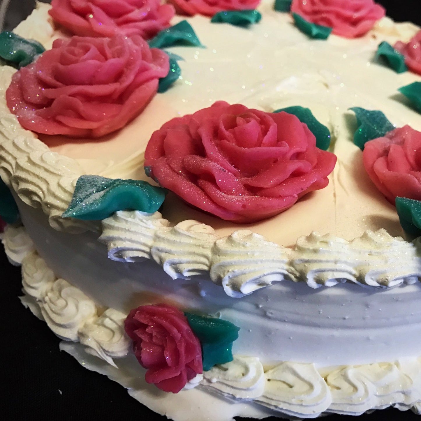 Rose Cake slice