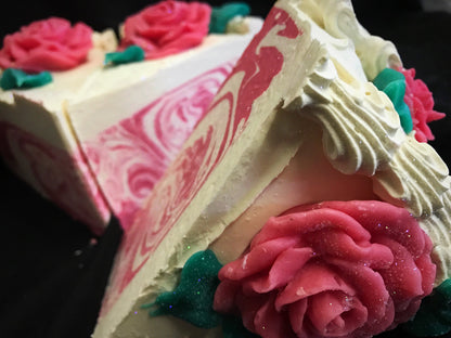 Rose Cake slice